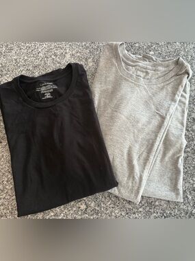 Calvin Klein Short Sleeve Tees - Black & Grey, Set of 3 - NWOT - 100% Cotton